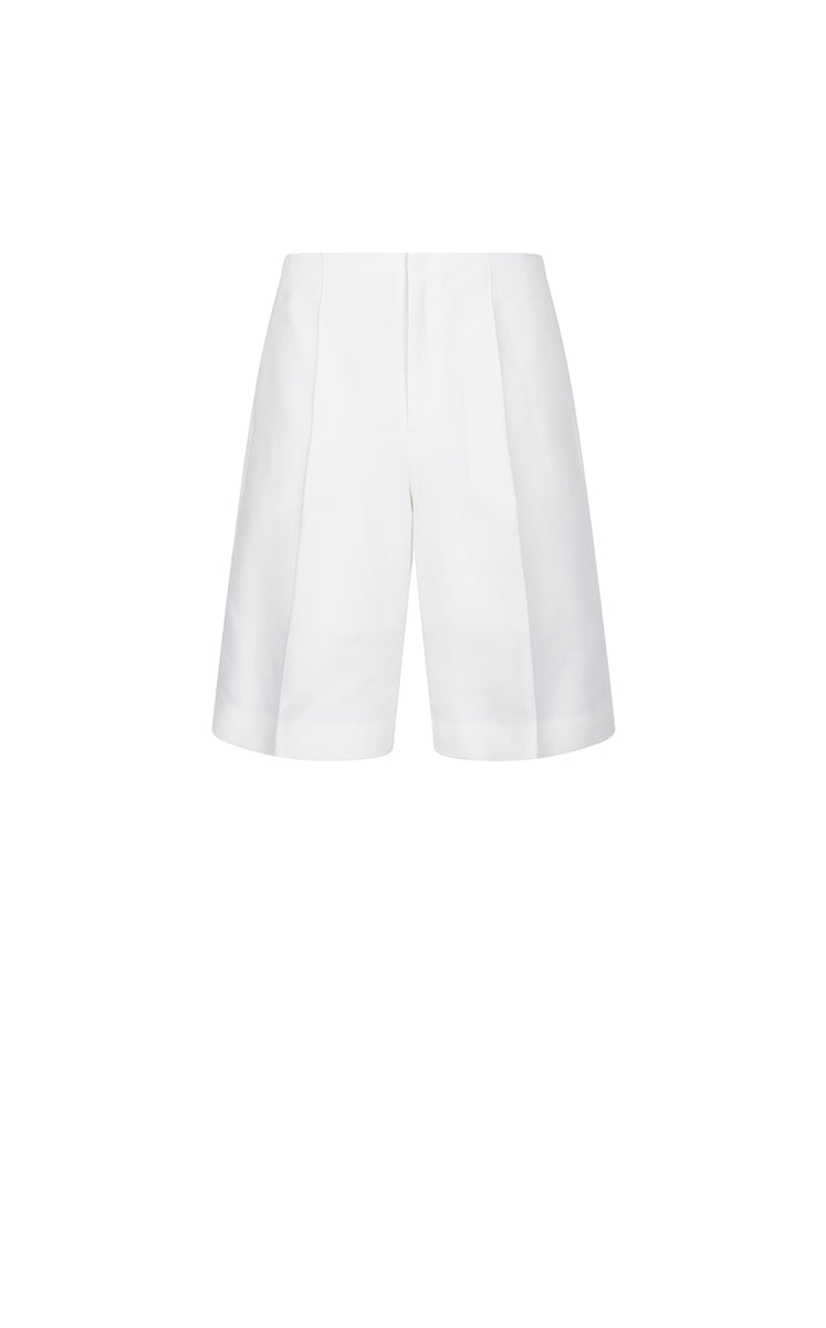 Pants / JNBY A-Line Twill Cropped Pants Off White-3