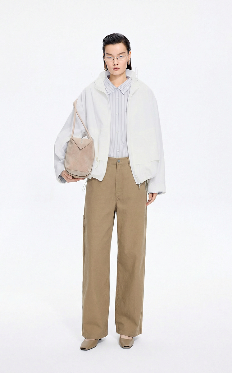 Pants / JNBY Coated Denim Banana Pants Khaki Denim-1