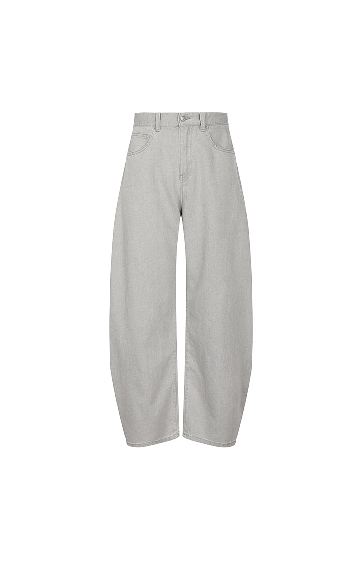 Pants / JNBY Coated Denim Banana Pants Light Grey Denim-2