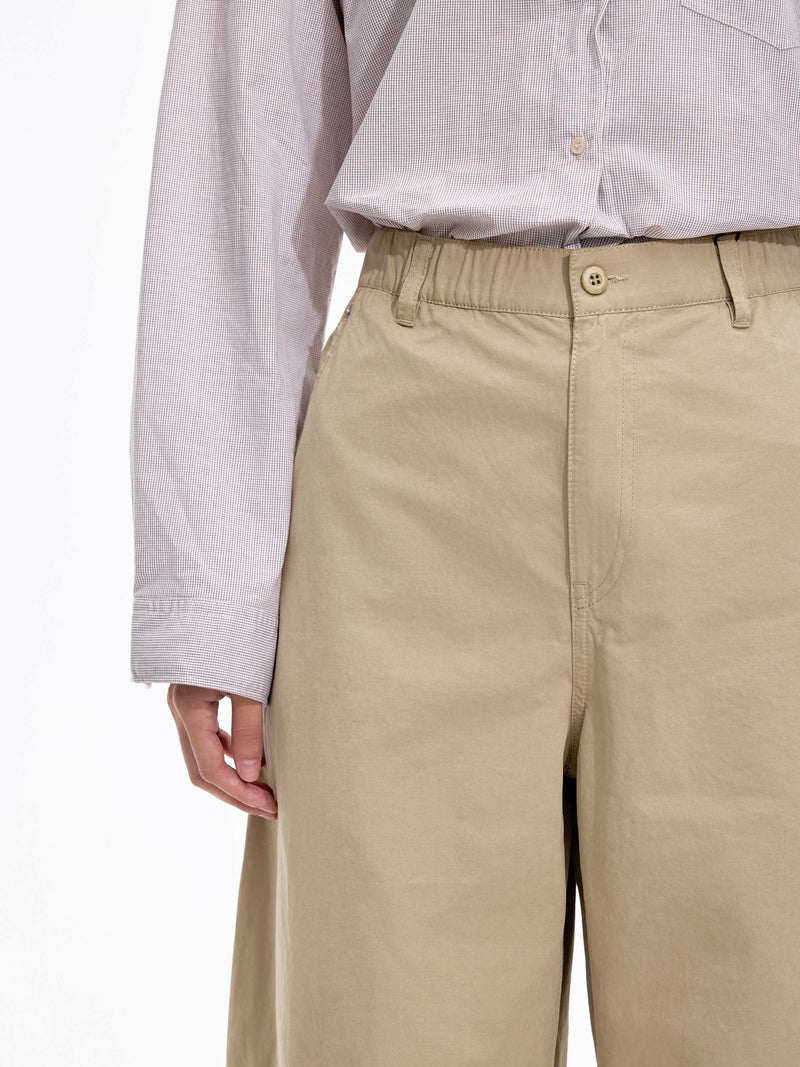 Pants / JNBY Cotton Blend Wide Leg Cargo Trousers Light Grey Khaki-1