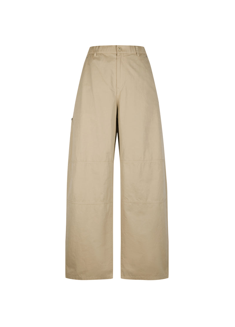Pants / JNBY Cotton Blend Wide Leg Cargo Trousers Light Grey Khaki-1