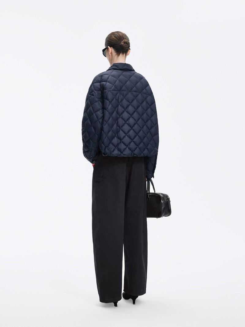 Pants / JNBY Cotton Blend Wide Leg Cargo Trousers Black-2