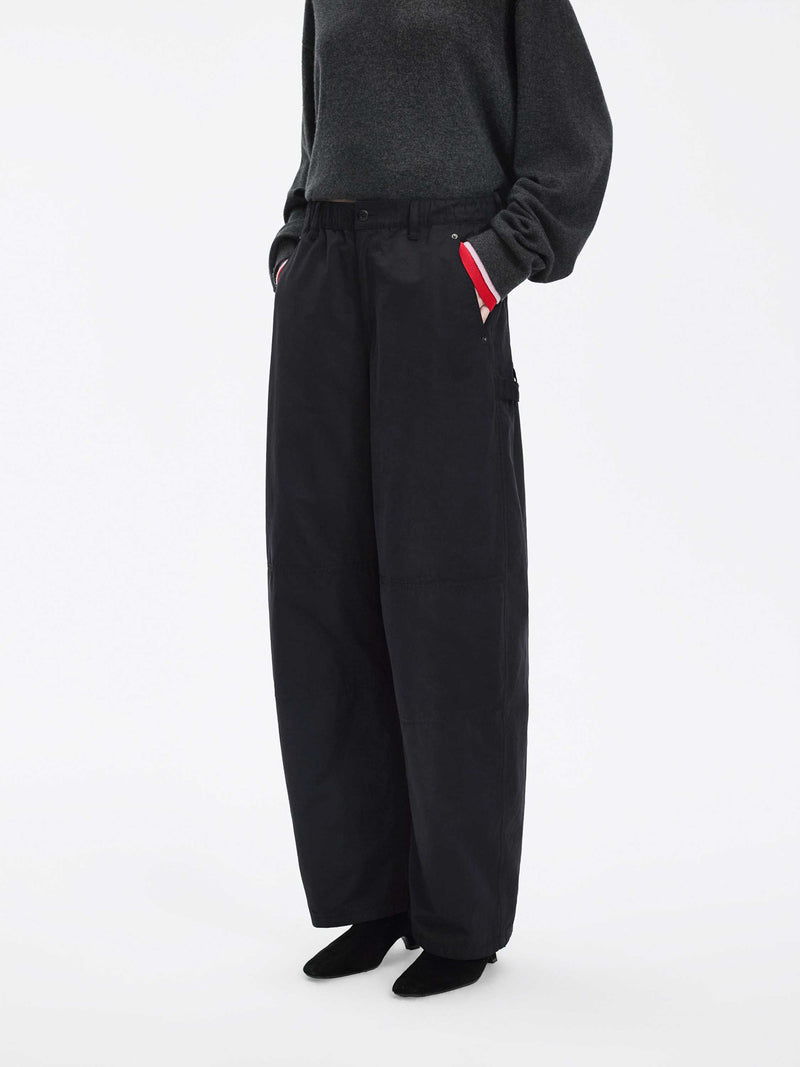 Pants / JNBY Cotton Blend Wide Leg Cargo Trousers Black-2