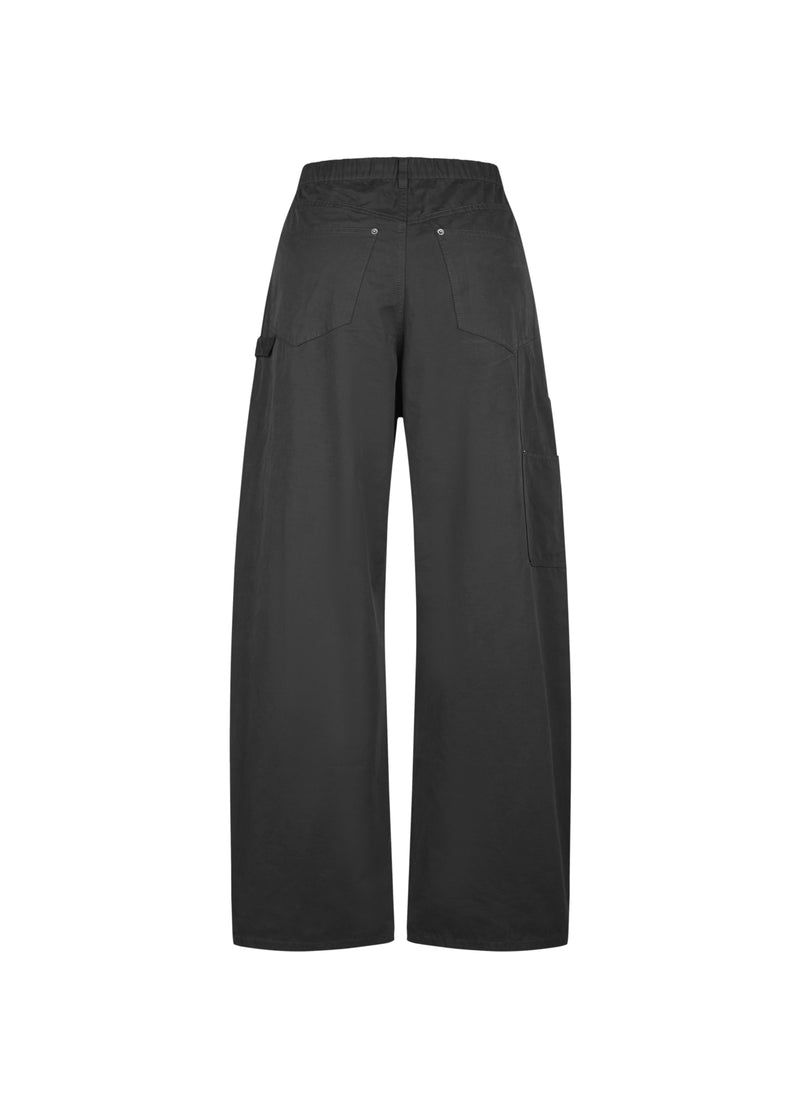 Pants / JNBY Cotton Blend Wide Leg Cargo Trousers Black-2