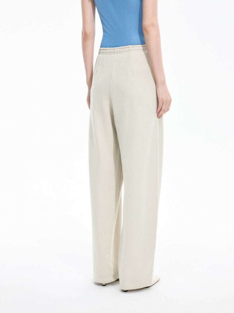 Pants / JNBY Cotton Straight-Leg Drawstring Trousers Beige-2