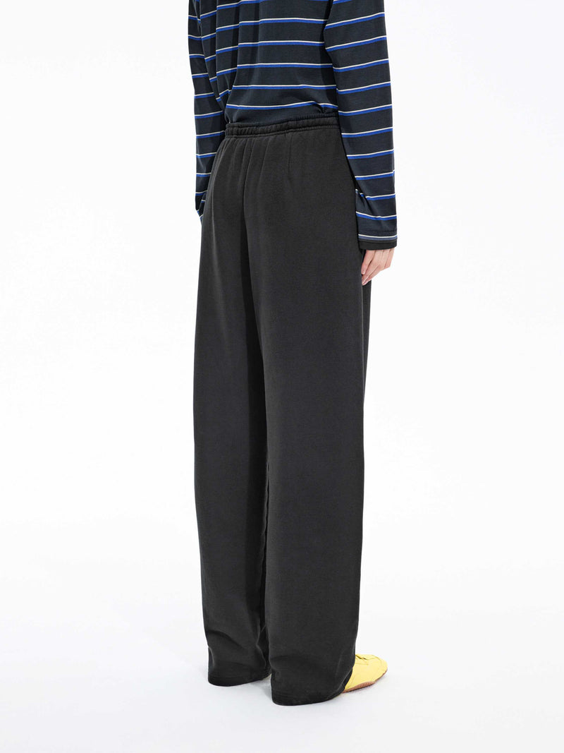 Pants / JNBY Cotton Straight-Leg Drawstring Trousers Black-1