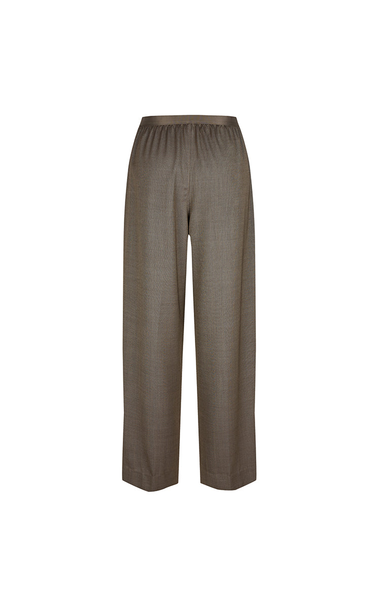 Pants / JNBY Elastic-Waist Straight-Leg Long Pants Taupe Marl-1
