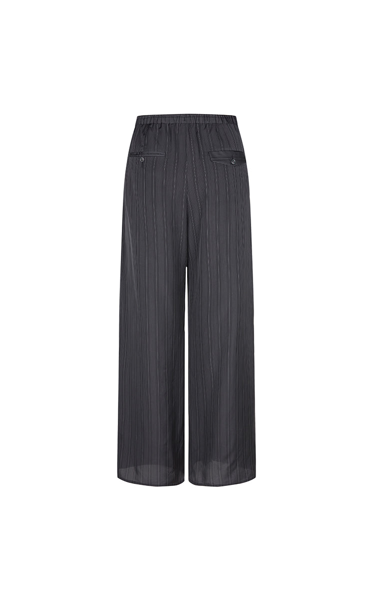Pants / JNBY Embellished Wide-Leg Cupro Pants Grey Marl-1