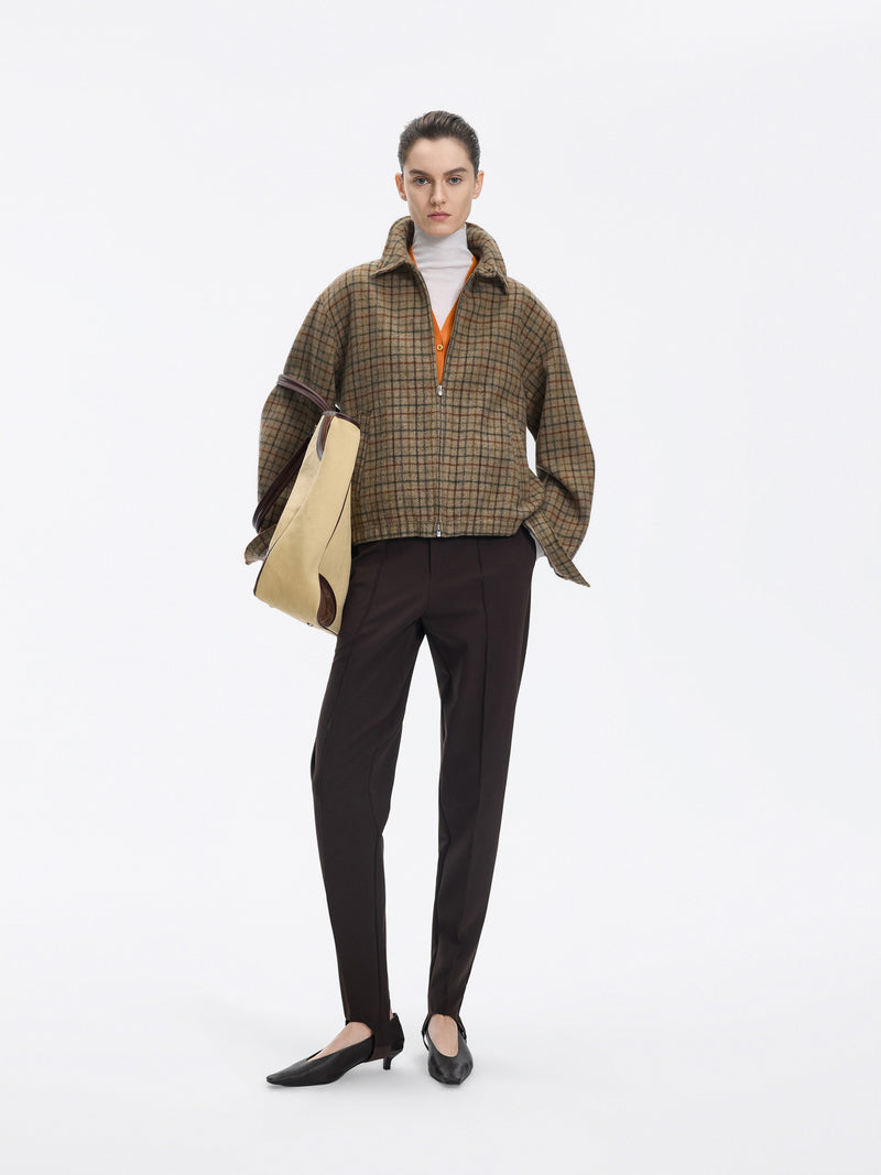 Pants / JNBY Nylon Blend Tapered Trousers Dark Brown-1