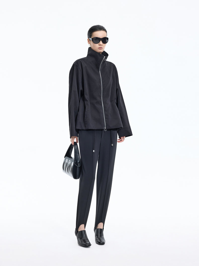 Pants / JNBY Nylon Blend Tapered Trousers Black-2