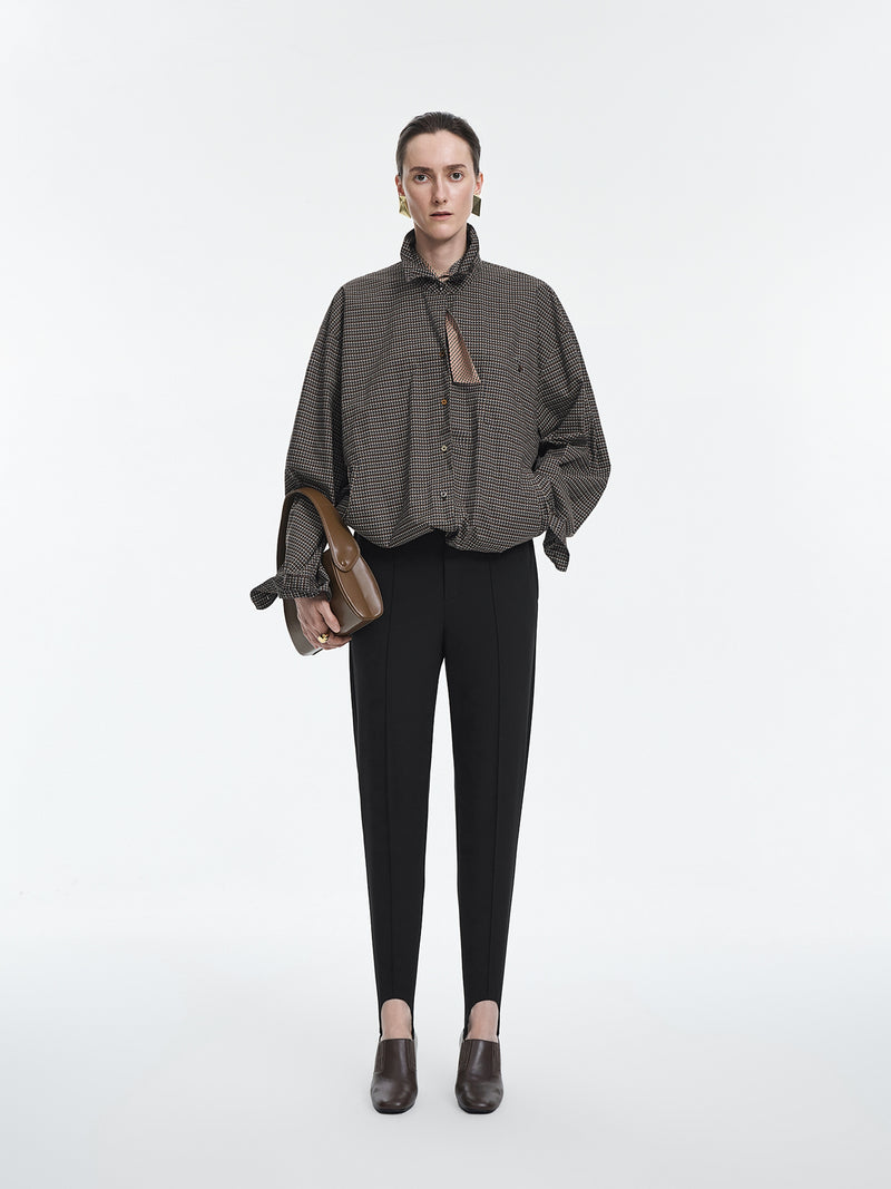 Pants / JNBY Nylon Blend Tapered Trousers Black-2