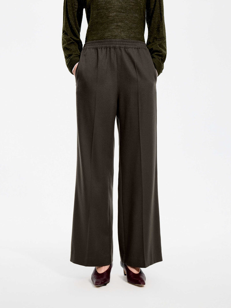 Pants / JNBY Wool Cashmere Flare Trousers Grey-1