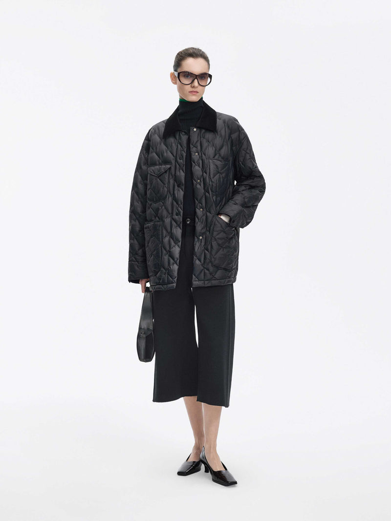 Pants / JNBY Wool Double-Face Banana Trousers Black-1