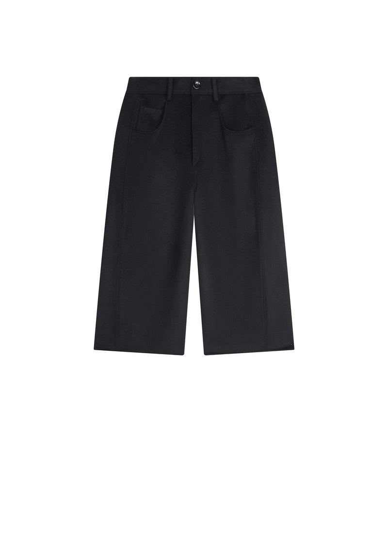 Pants / JNBY Wool Double-Face Banana Trousers Black-1