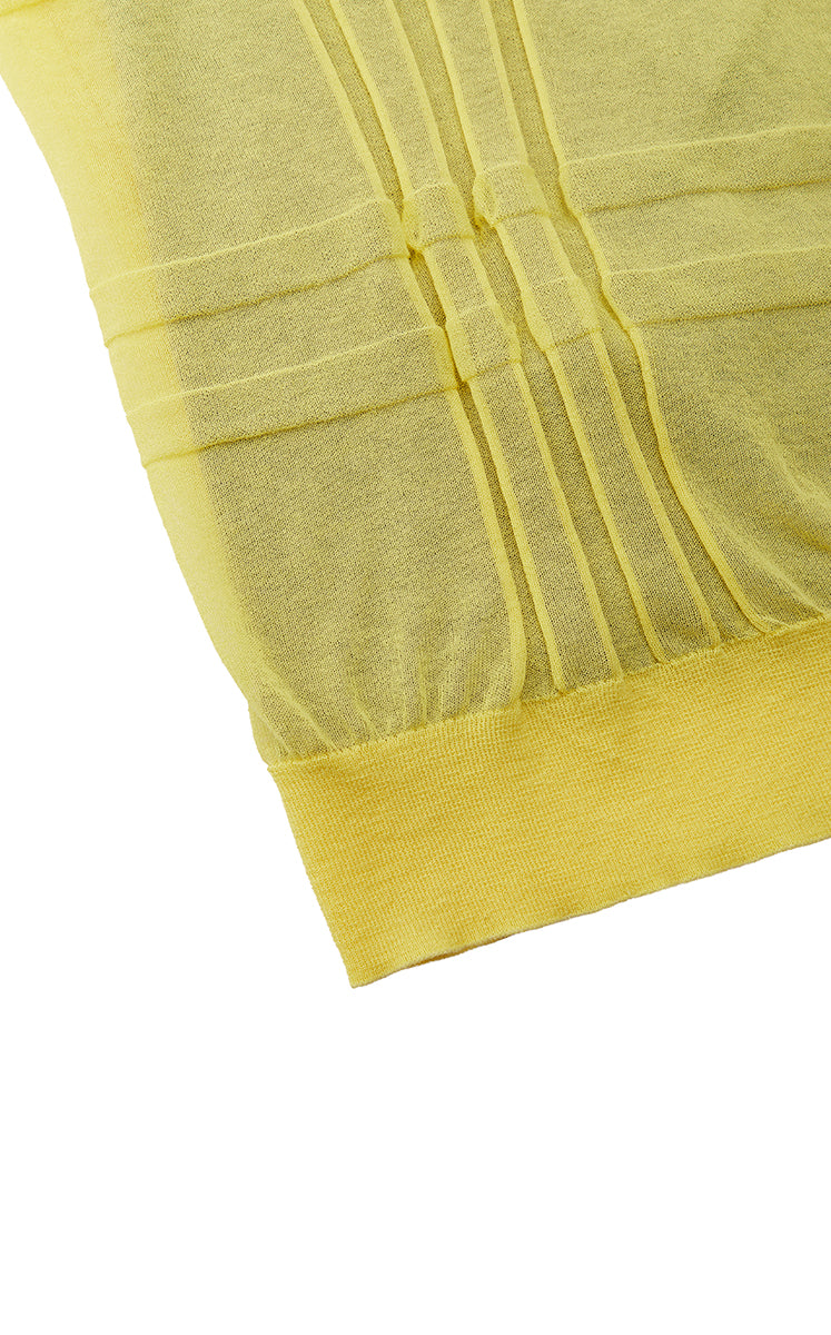 Polo Shirt / JNBY Layered Two-Piece Textured Jacquard Knit Polo Yellow Assortment-2