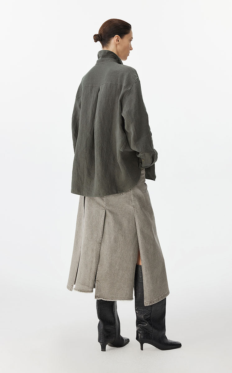 Shirt / JNBY Drawstring Oversized Hemp Shirt