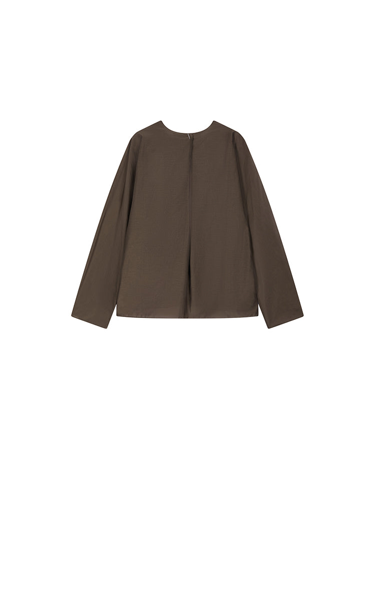 Shirt / JNBY Oversize Cotton-Silk Dolman Sleeve Top