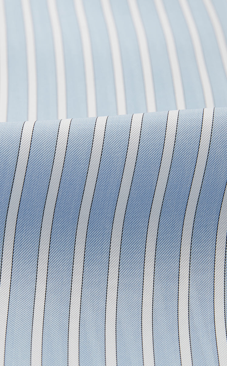 Shirt / JNBY Cupro Relaxed Stripe Shirt Blue & White Check-1