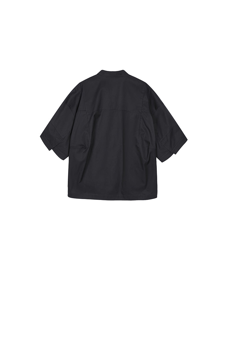 Shirt / JNBY Oversized Cutout Short Sleeve Cotton Shirt Black-2