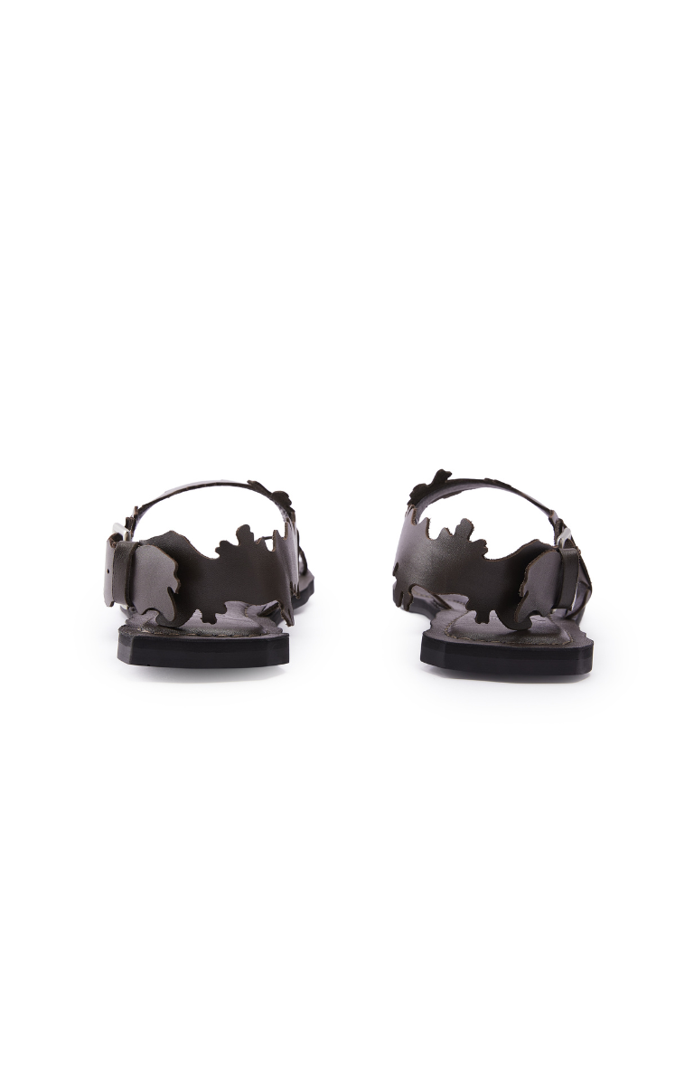 Shoes / JNBY Split-Toe Leather Sandals Dark Brown-2