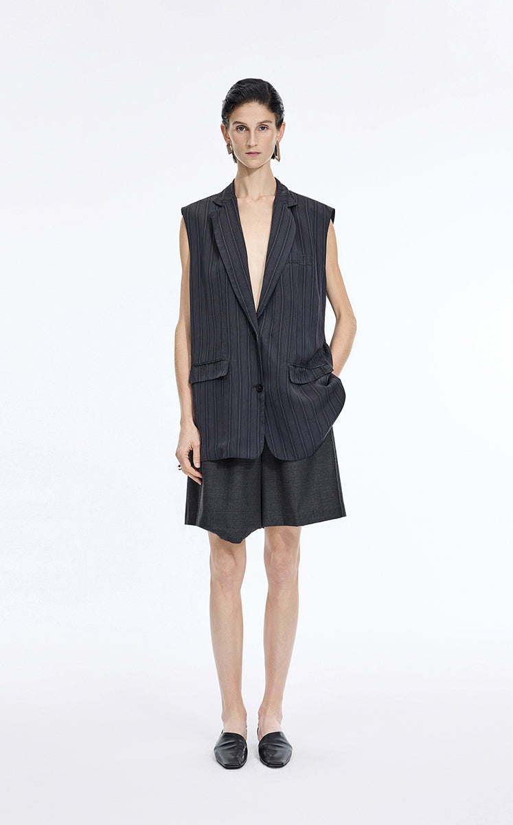Shorts / JNBY Wool Jacquard Straight Shorts Dark Grey Marl