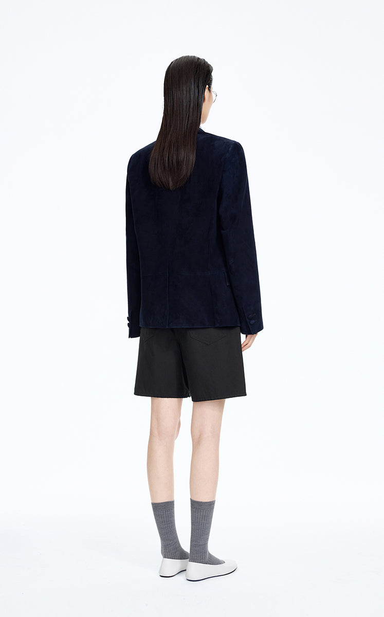 Shorts / JNBY Cotton Wide-Leg Bermuda Shorts Black-1
