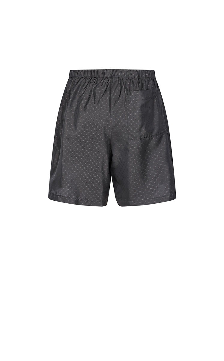 Shorts / JNBY Cupro Wide-Leg Drawstring Shorts Black Marl-2