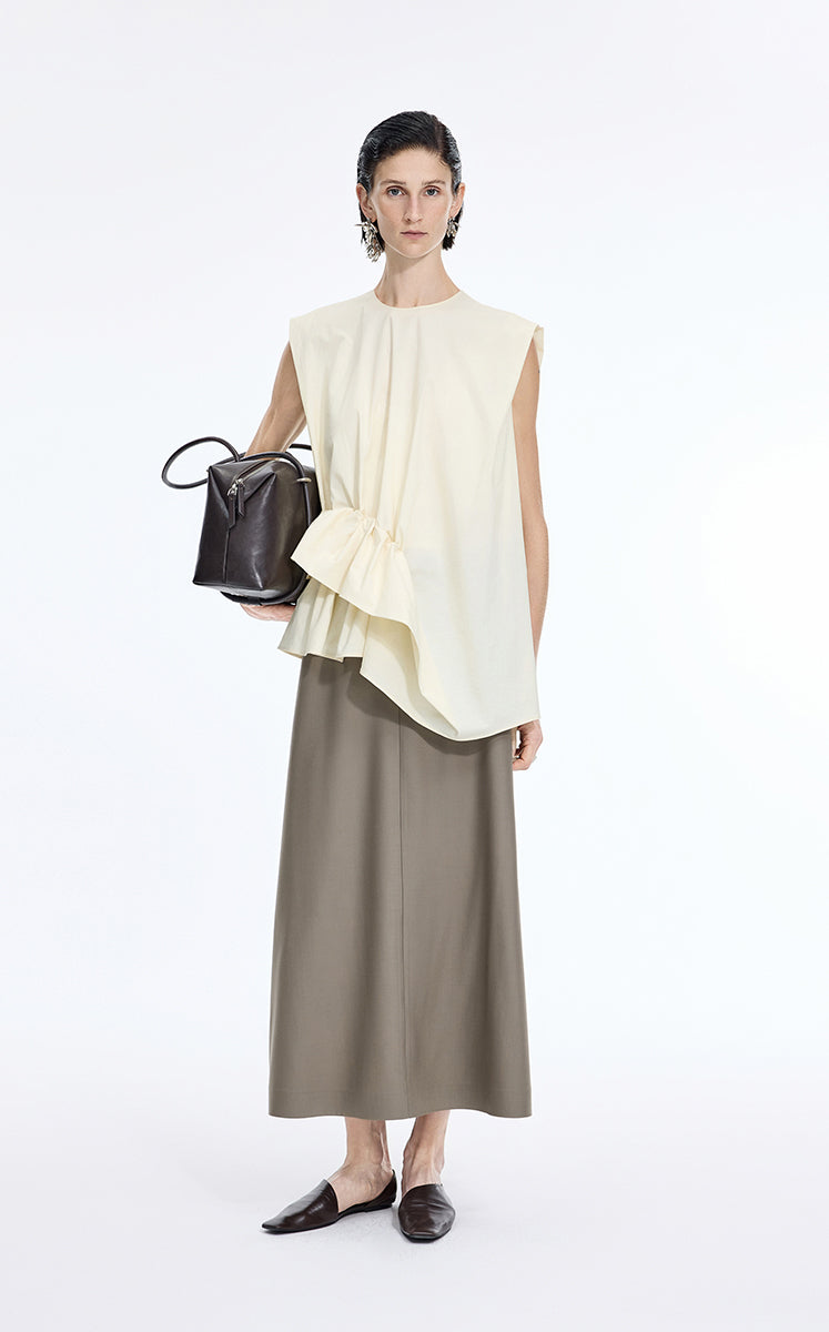 Skirt / JNBY A-Line Long Wool Blend Skirt
