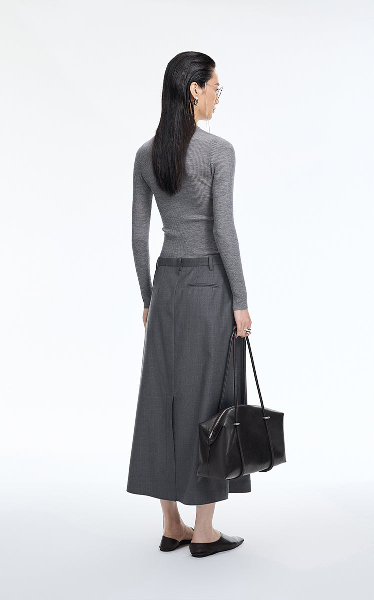 Skirt / JNBY A-Line Long Wool Blend Skirt