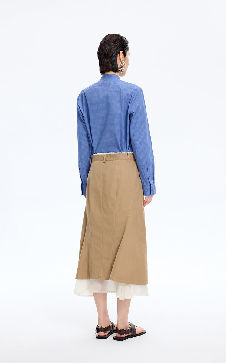 Skirt / JNBY Mid-Length Straight Cotton Skirt