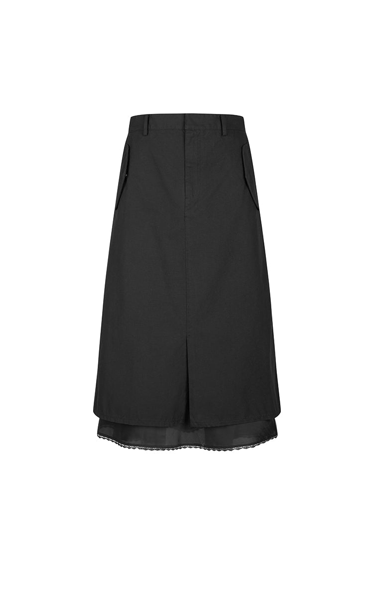Skirt / JNBY Mid-Length Straight Cotton Skirt