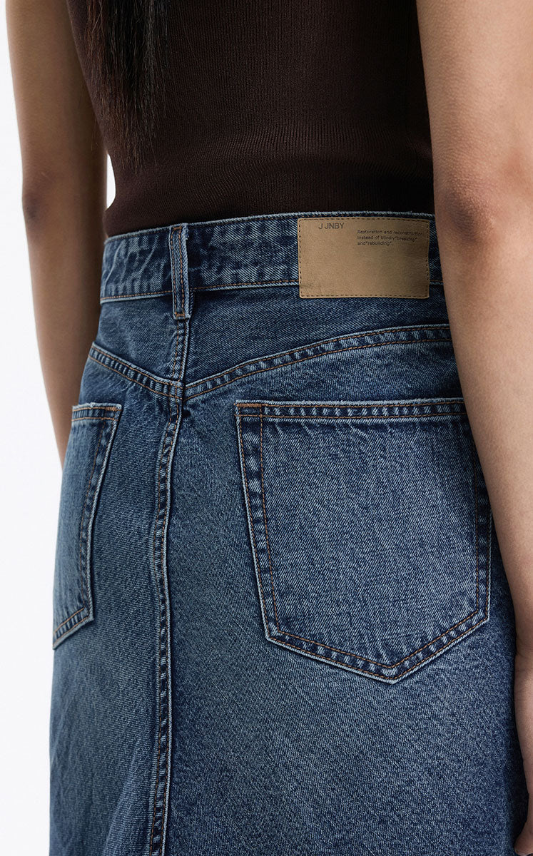 Skirt / JNBY Mid-Length Denim Flare Skirt