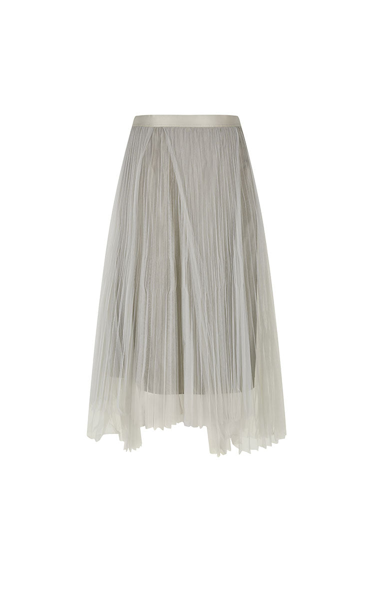 Skirt / JNBY Pleated Mesh A-Line Maxi Skirt