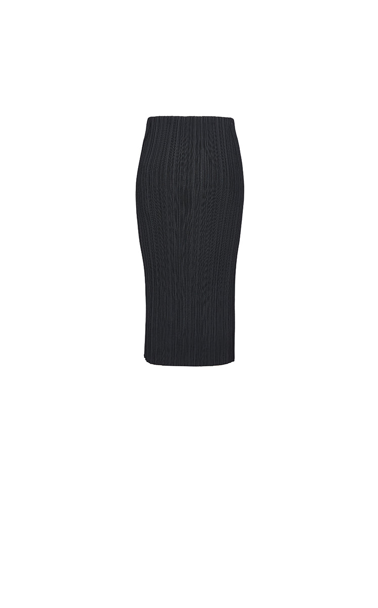 Skirt / JNBY Cotton Blend Mid-Length Waist Skirt Black-2