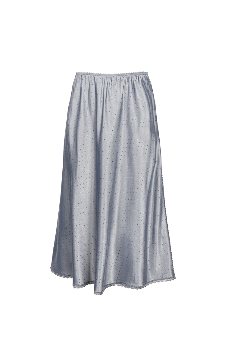 Skirt / JNBY Cupro Jacquard Midi Skirt Grey-1