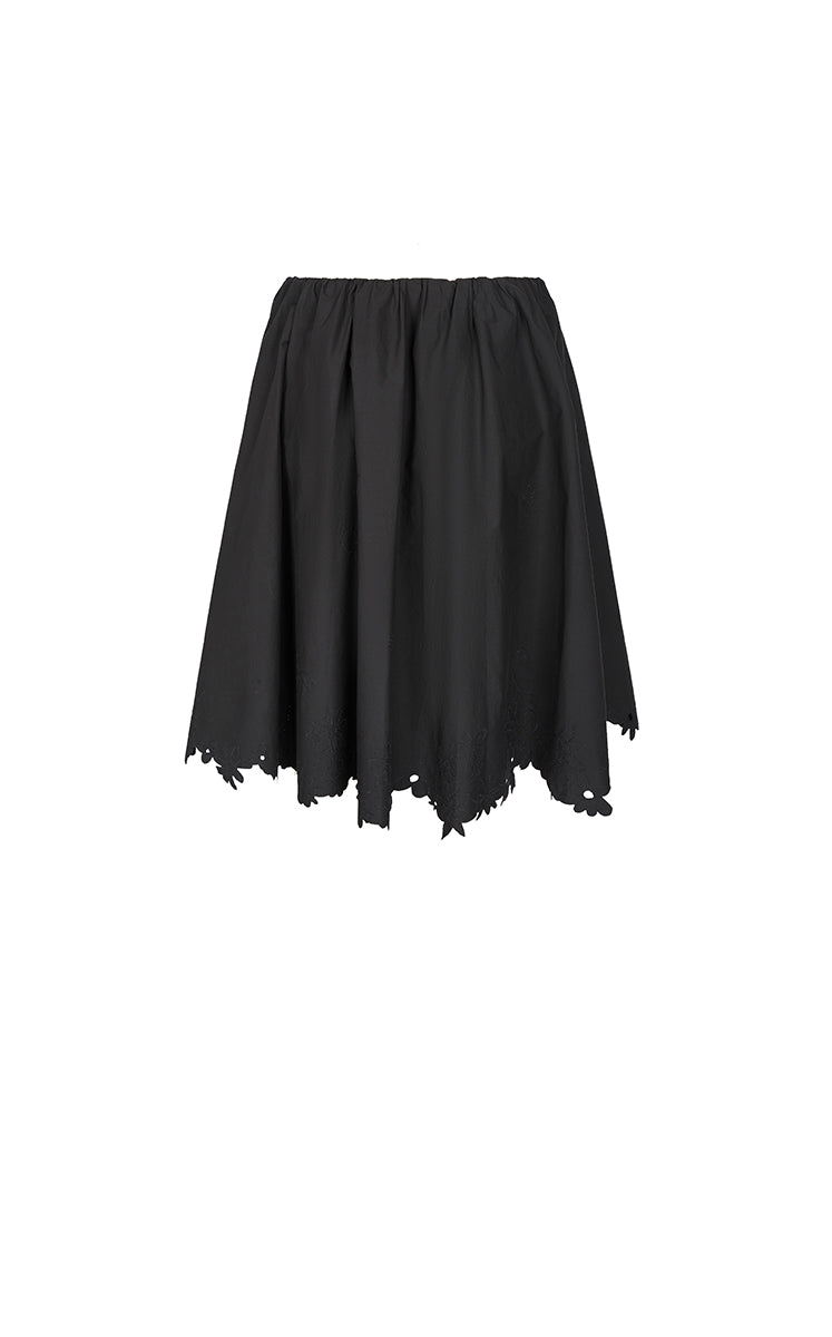 Skirt / JNBY Drawstring Cotton Midi Skirt Black-1