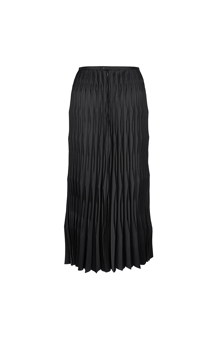 Skirt / JNBY Sculpted Pleated Maxi Skirt Jet Black-1