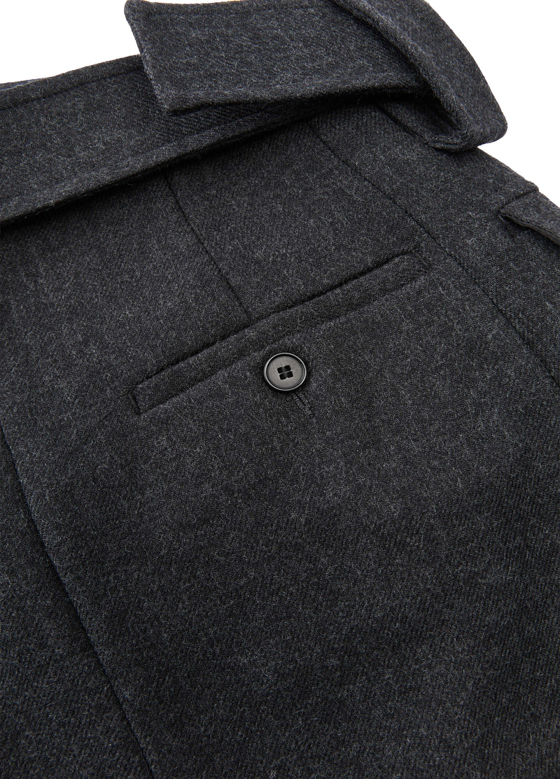 Skirt / JNBY Wool H-Line Ankle-Length Skirt Dark Grey-1