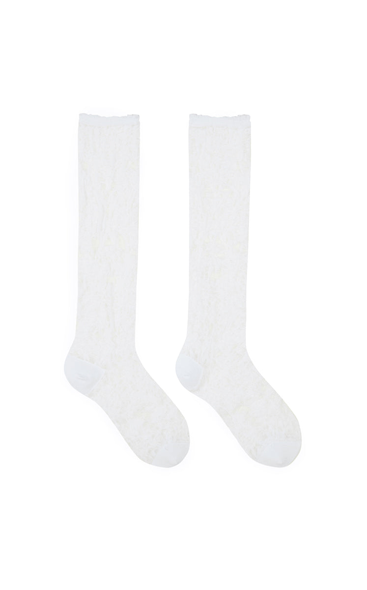 Socks / JNBY Textured High-Crew Socks Cream-4