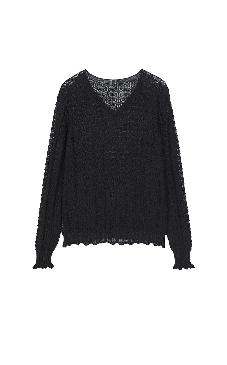 Sweater / JNBY Delicate Collar Cotton Jacquard Pullover