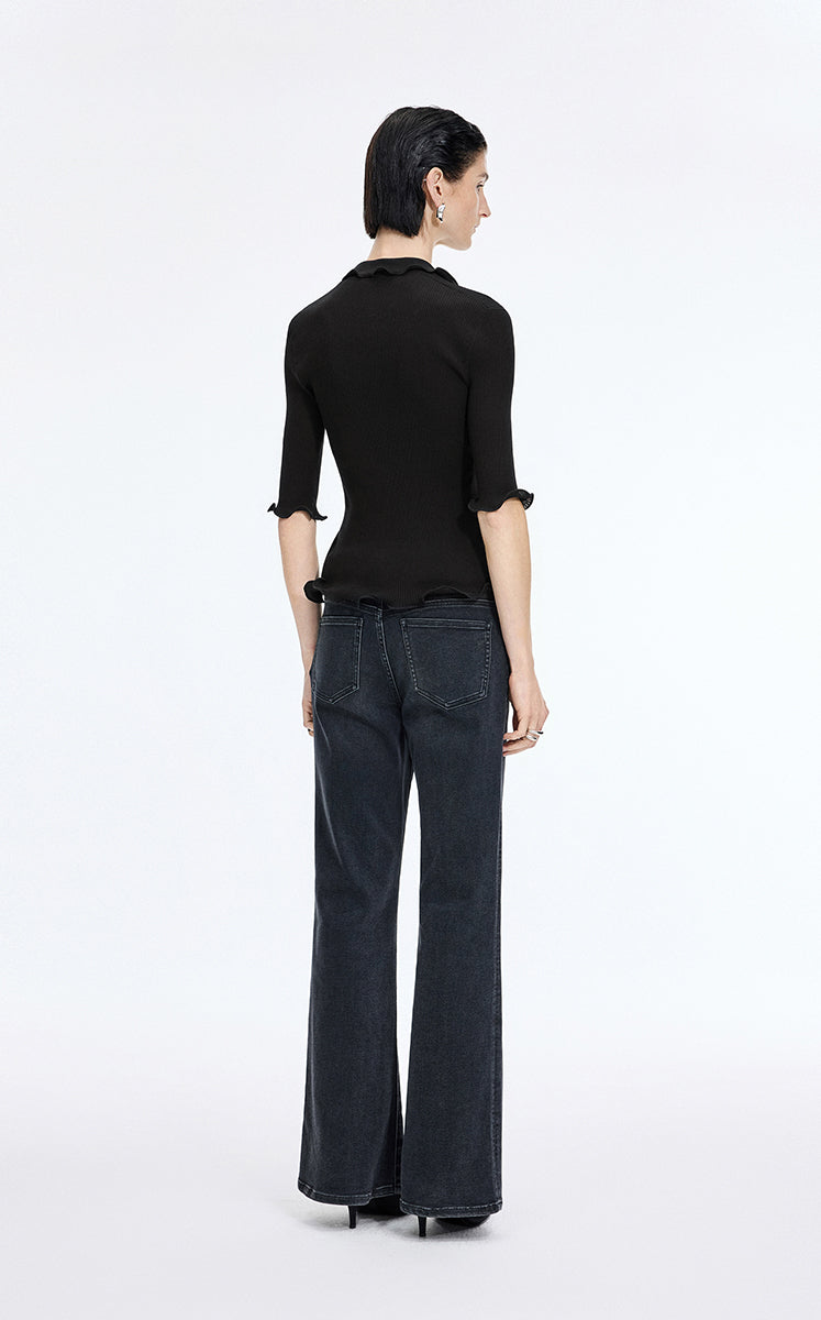 Sweater / JNBY Fitted Twist Cotton Blend Pullover