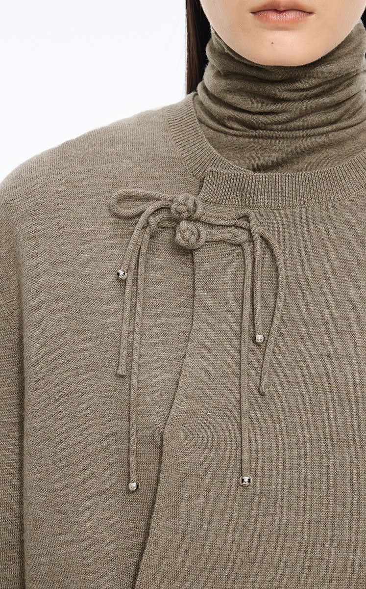 Sweater / JNBY O-Shape Mid-Length Wool Blend Cardigan