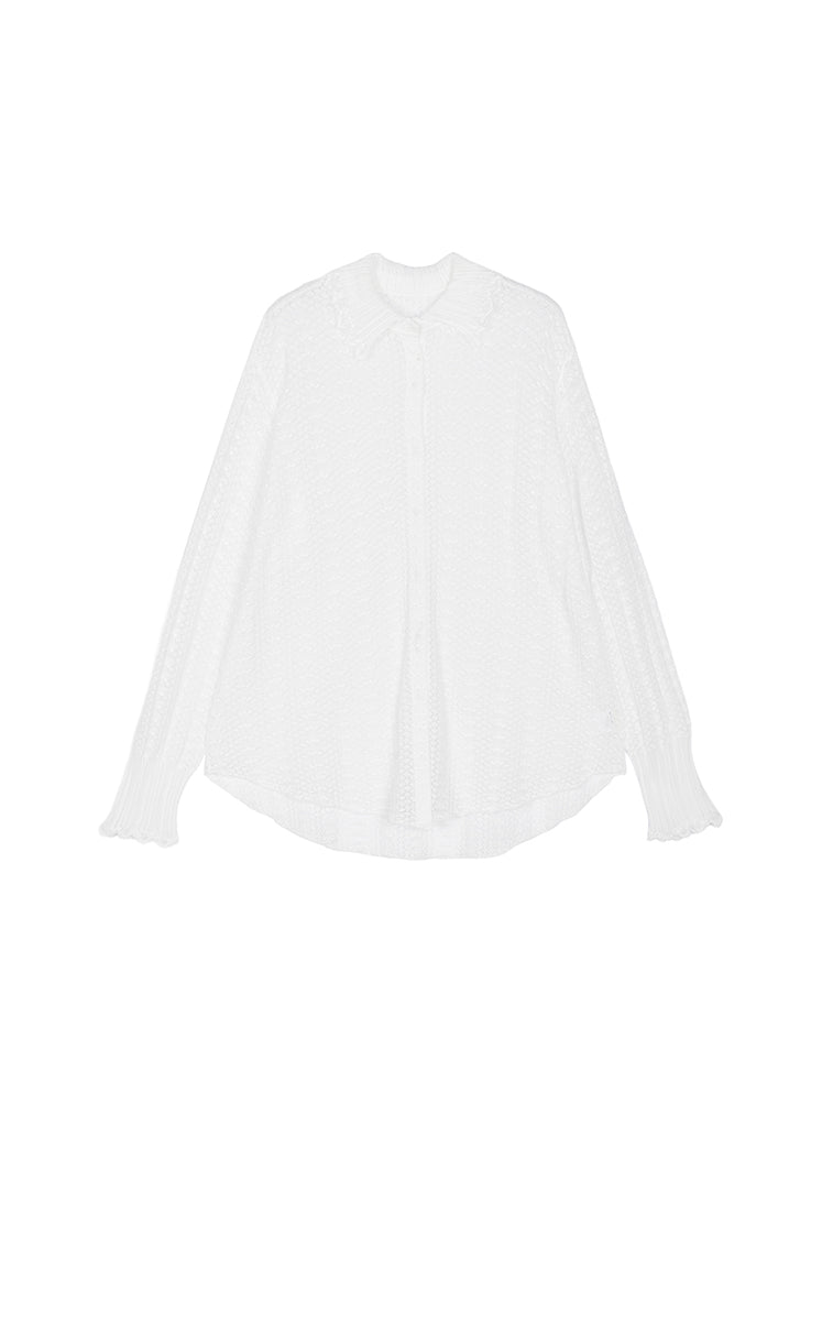 Sweater / JNBY H-Shaped Longline Cotton Cardigan Ecru-1