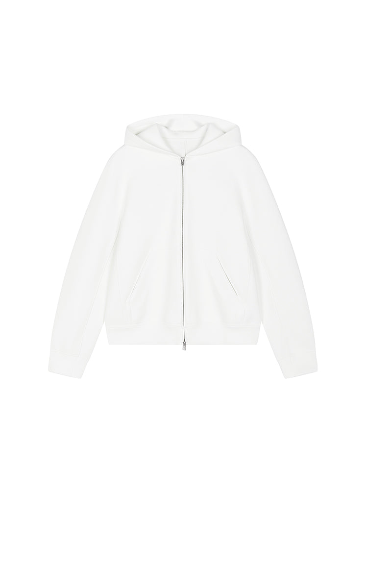 Sweatshirt / JNBY O-Shape Zip Cotton-Blend Hoodie