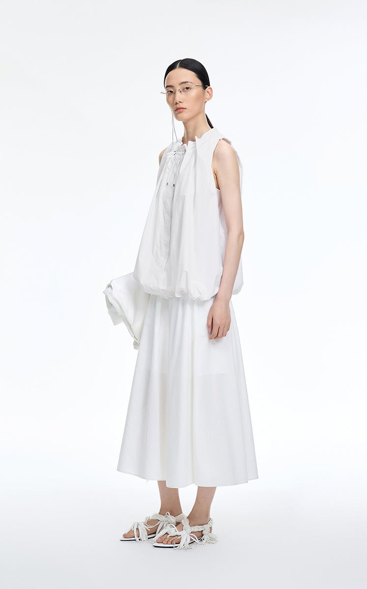 T-Shirt / JNBY Drawstring Collar Cotton T-Shirt