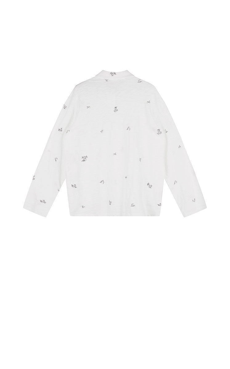 T-Shirt / JNBY Watercolor Floral Long-Sleeve Polo