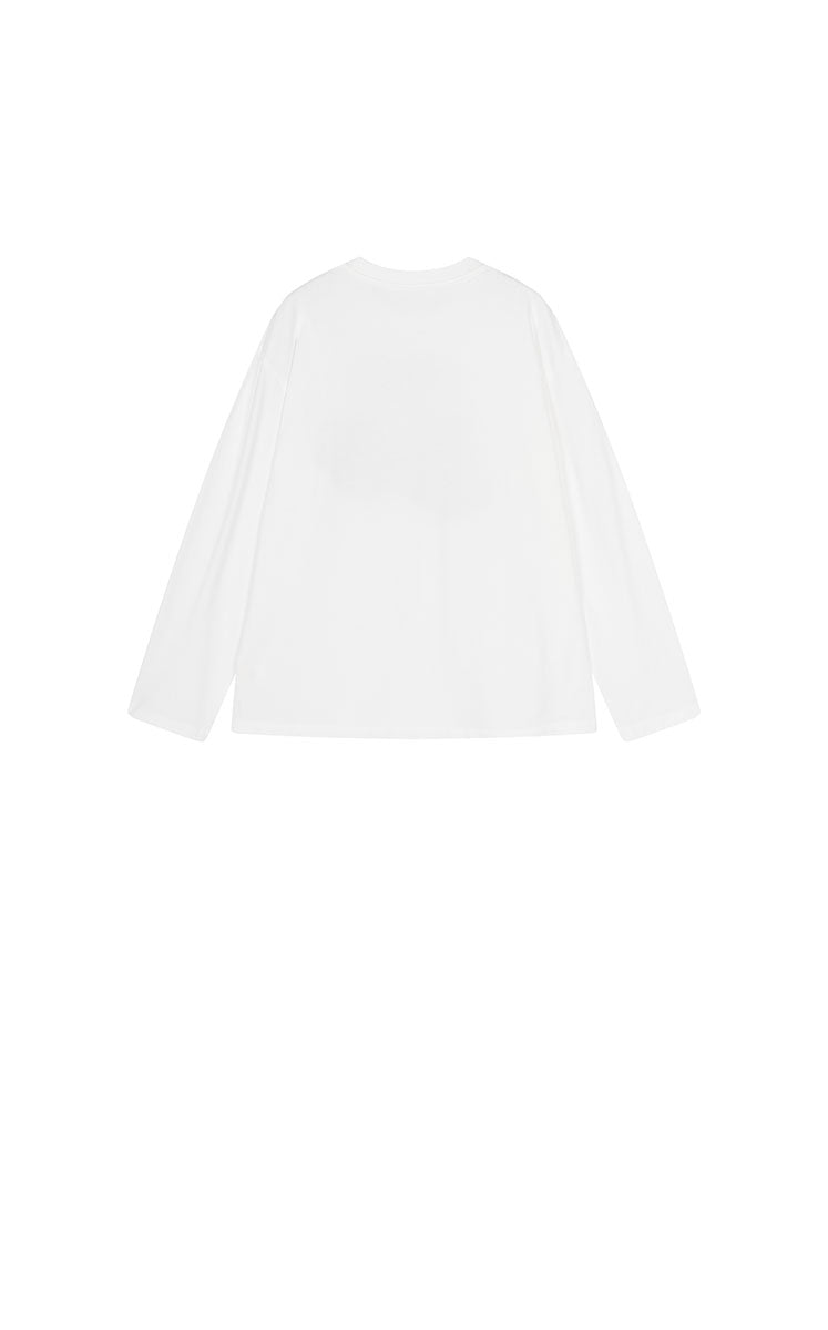 T-Shirt / JNBY Cotton Acrylic Cat Print Oversized Tee