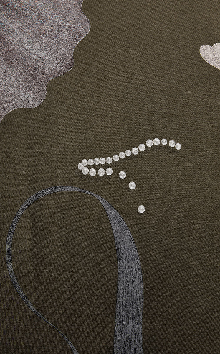 T-Shirt / JNBY Cotton Relaxed Fit Abstract Print Tee