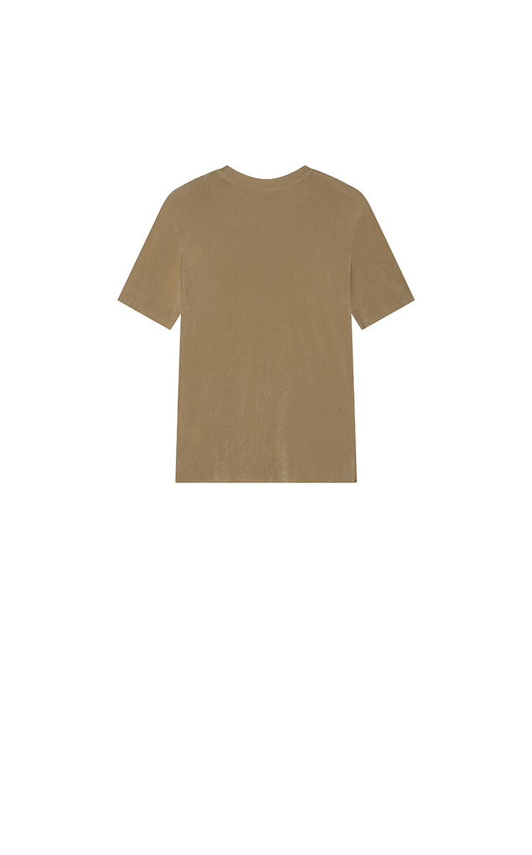 T-Shirt / JNBY Flocked Mesh Graphic Tee Yellow Khaki-1