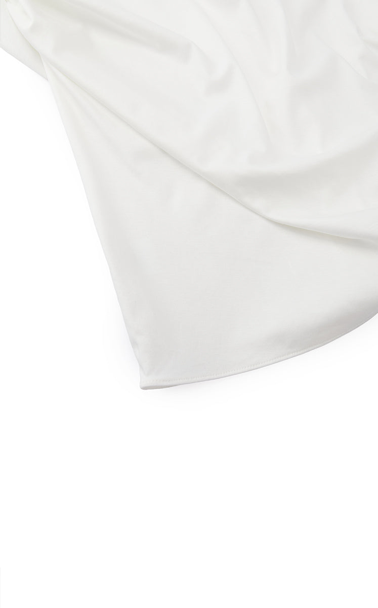 T-Shirt / JNBY Silk-Blend Draped Sleeveless T-Shirt Ecru-2